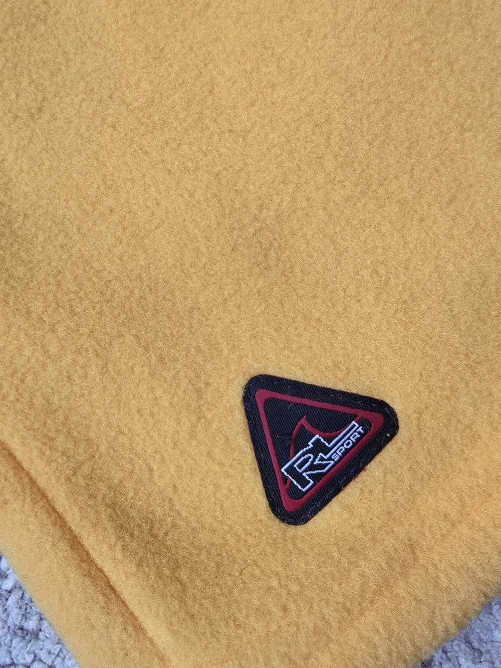 Ralph Lauren Kids Yellow Fleece Pinafore Dress with Black Straps